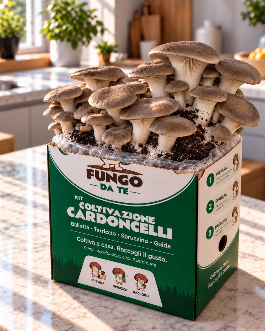 Cardoncelli maturi cresciuti nel kit Fungo Da Te